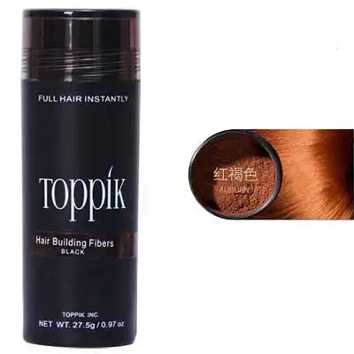 Reddish brown Toppik наращивание волос 9 цветов Полный волос Мгновенно волокна Capilares держать спрей порошок рост волос Продукт США - Цвет: Reddish brown