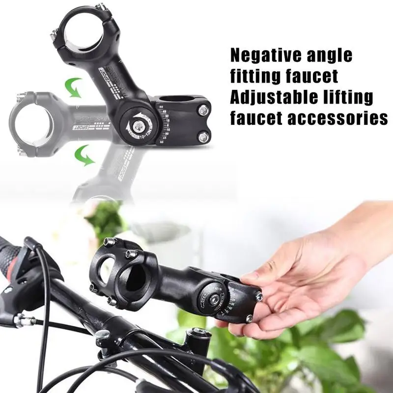

Adjustable Angle Bicycle 25.4/31.88mm Handlebar Stem Riser Aluminum Alloy Front Fork Stem Adapter Mountain Bike Stem Accessories