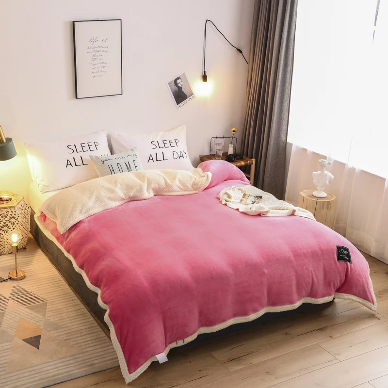 1 шт. Одноцветный фланелевый пододеяльник зимний Твин Полный Королевский размер