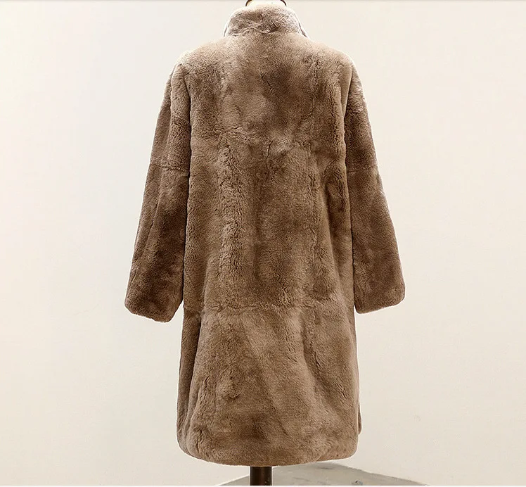 Зимнее пальто из искусственного меха длинная свободная плюшевая куртка