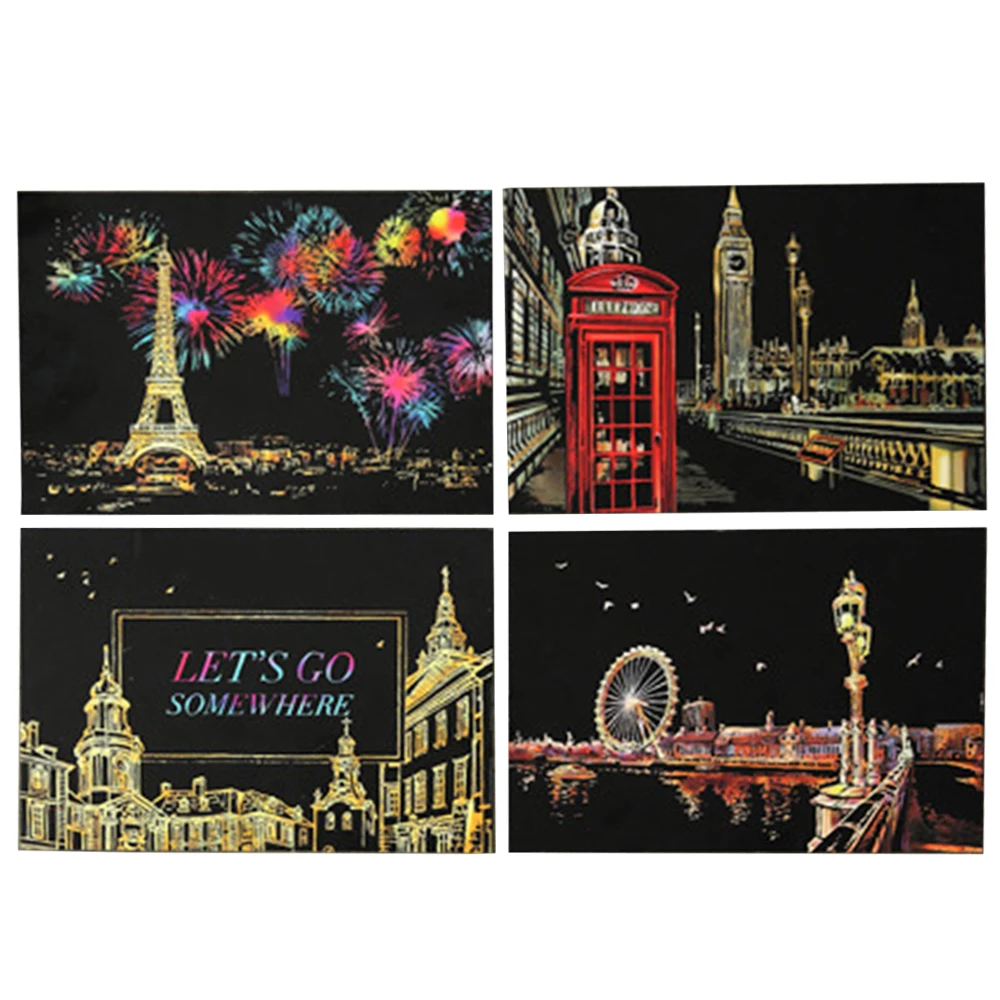 

Искусственная живопись Обучающие игрушки картина подарок 4 стиля Набор DIY с палочкой для рисования