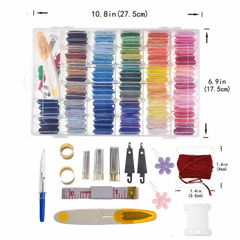 108 цветная вышивка нитью крестиком женский аксессуар коробка для хранения