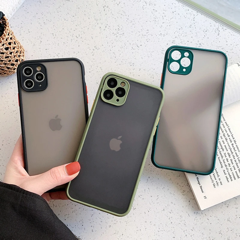 Защитный бампер для камеры чехлы телефонов iPhone 11 Pro Max XR XS X 8 7 6 6S Plus SE2020 матовая