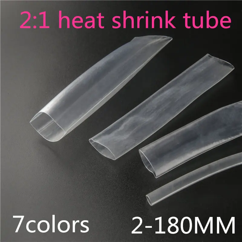 1 Meter heat shrink tube transparent Wrap Wire Sell Connector shrinkable tubing kits 2:1 |