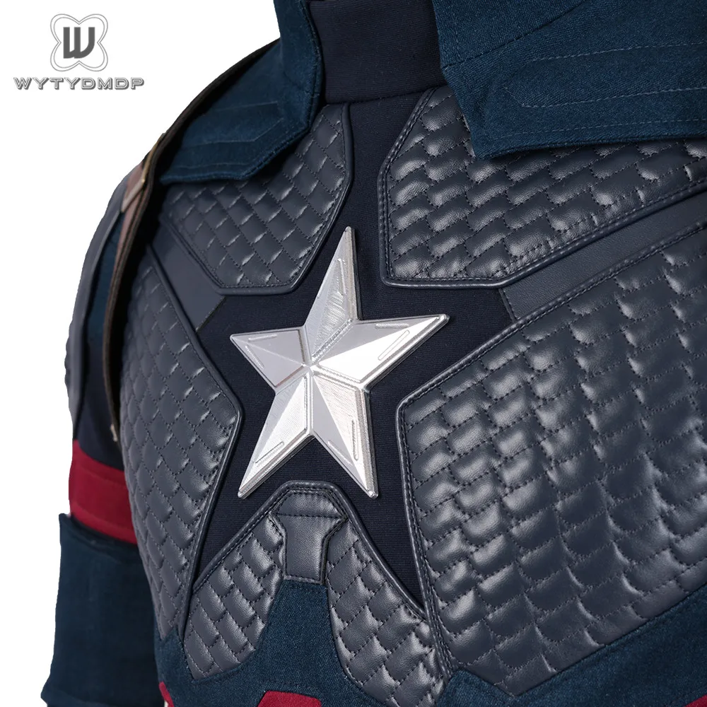 Мстители эндшпиль Капитан Америка Косплей Костюм Полный набор Completo Vestito Capitan Америка Steve Rogers Хэллоуин