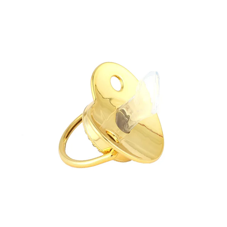

26 Name Initial Letter Baby Pacifier and Pacifier Clips BPA Free Silicone Infant Nipple Gold Bling Newborn Dummy Soother