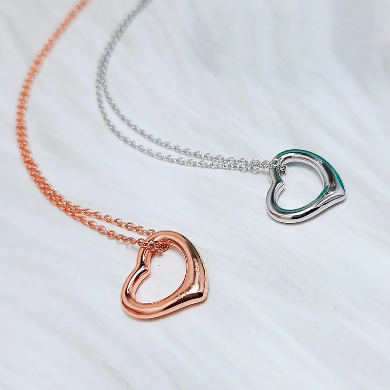 

Ожерелье женское в форме сердца, с логотипом Real925, 1:1