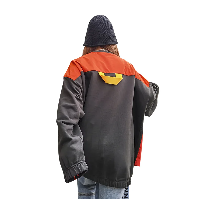 

SONDR 2021 New Fashion Spring And Autumn New Design Streetwear Round Neck Gray Bottom Jacket Sweatshirt Women