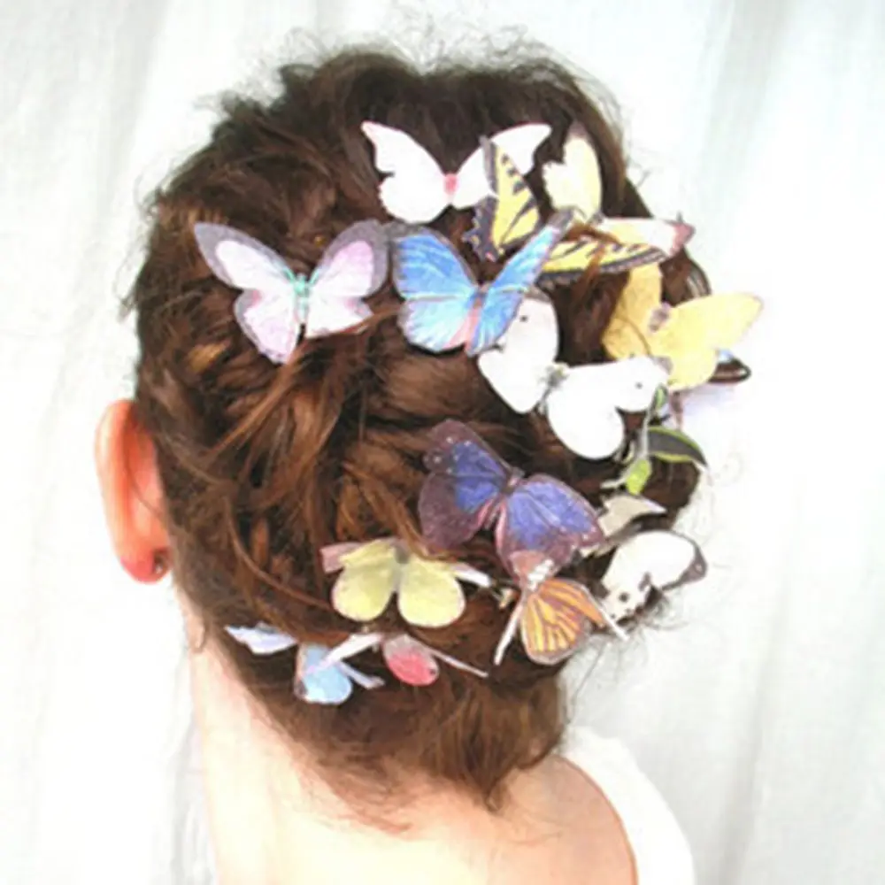 Заколки для волос с имитацией бабочки 10 шт. аксессуары свадебные костюма детские