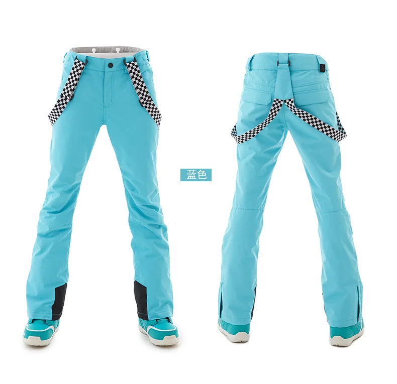 Женские зимние уличные лыжные штаны водонепроницаемые ветрозащитные теплые
