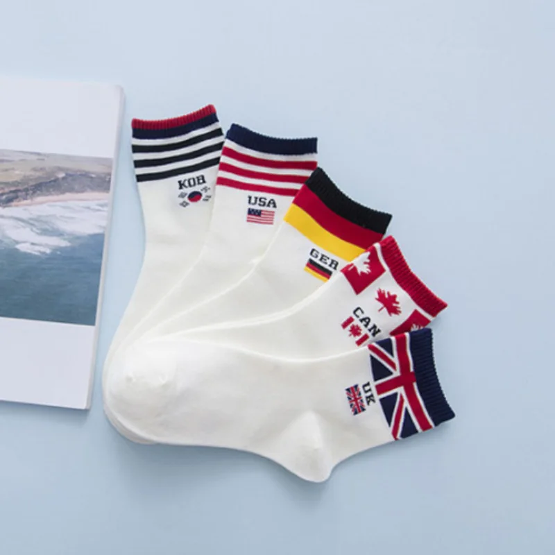 

Socks fall/winter cotton men's socks new flag tide socks casual socks