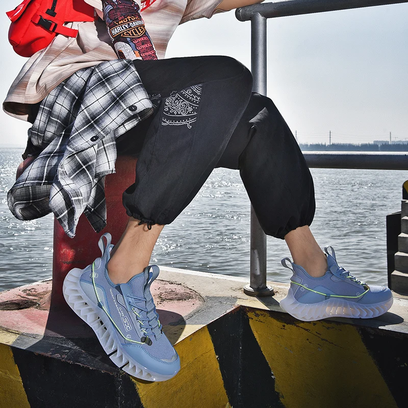 

2021 Summer Breathable White Casual Sneakers Men's Hip-hop Printing Mens Shoes Outdoor Trainer Sneakers Mens New Zapato Hombre