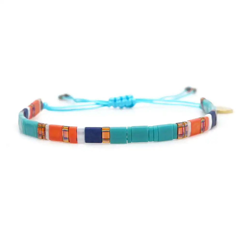 TL-B190243A Go2boho Miyuki Tila браслет с бусинами, браслеты для женщин, Летний пляж, Boho Pulseras Mujer, ювелирные изделия, красочные, Insta Janpan Miyuki joyeria - Окраска металла: TL-B190243A