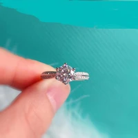 silver 925 jewelry ring moissanite%c2%a01 00ct d vvs luxury mosaic 925 silver ring wedding ring for women
