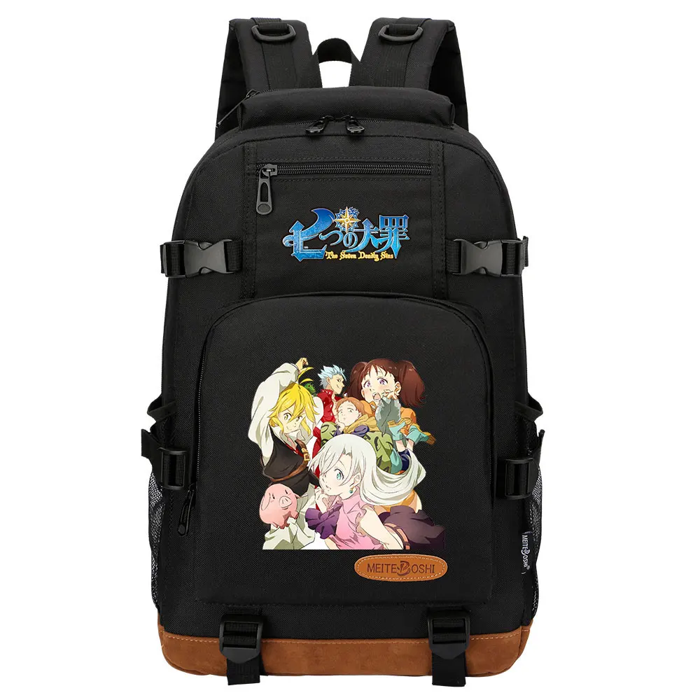 

New Anime The Seven Deadly Sins Boys Girls Kids School Book Bags Women Bagpack Teenagers Canvas Men Laptop Travel Backpack