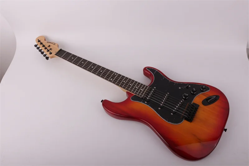Хорошее качество дешевая электрическая гитара 22 лада tremolo ST для начинающих