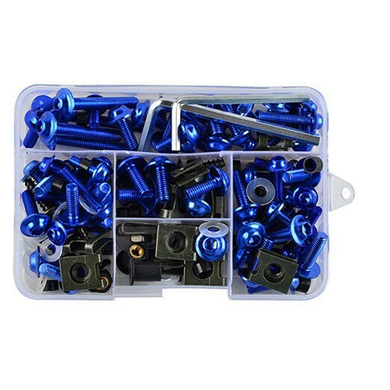 

Universal Motorcycle Fairing Bolt Kit for Kawasaki Yamaha Honda Kawasaki Suzuki Mounting Kits Washers Nuts (177PCS)