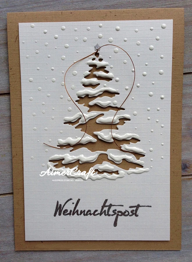 Металлические Вырубные штампы в виде рождественской елки зеркальные