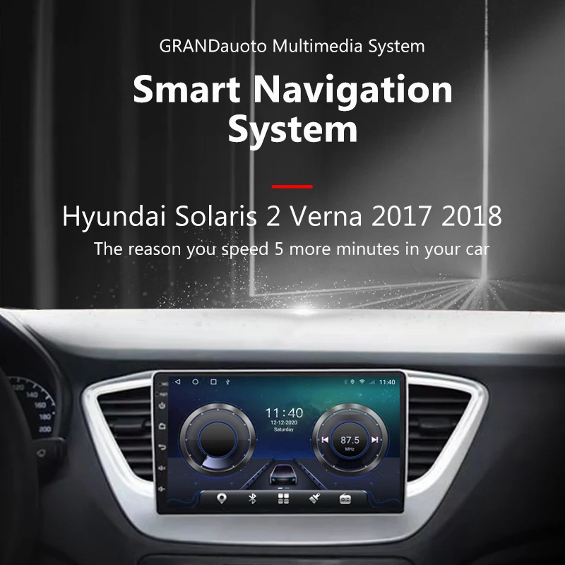 Автомагнитола DOVOX Android 10 для Hyundai Solaris 2 Verna 2017 2018 GPS-навигация RDS 4G Автомобильный