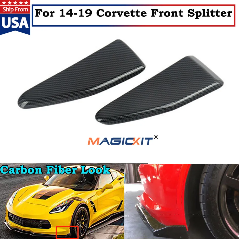 

MagicKit For 14-19 Corvette C7 | Z06 Stage 2 CARBON FIBER LOOK Side End Caps Extension