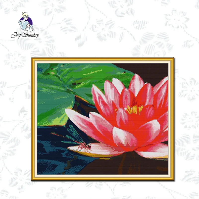 

Joy Sunday,Flower Patterns Counted Cross Stitch kits11CT14CT Printed Fabric Handmade Embroidery Thread Accessory Needlework Sets