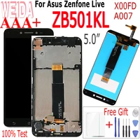 weida 5 0 for asus zenfone live zb501kl x00fd a007 lcd screen display with frame touch panel digitizer for asus zb501kl lcd