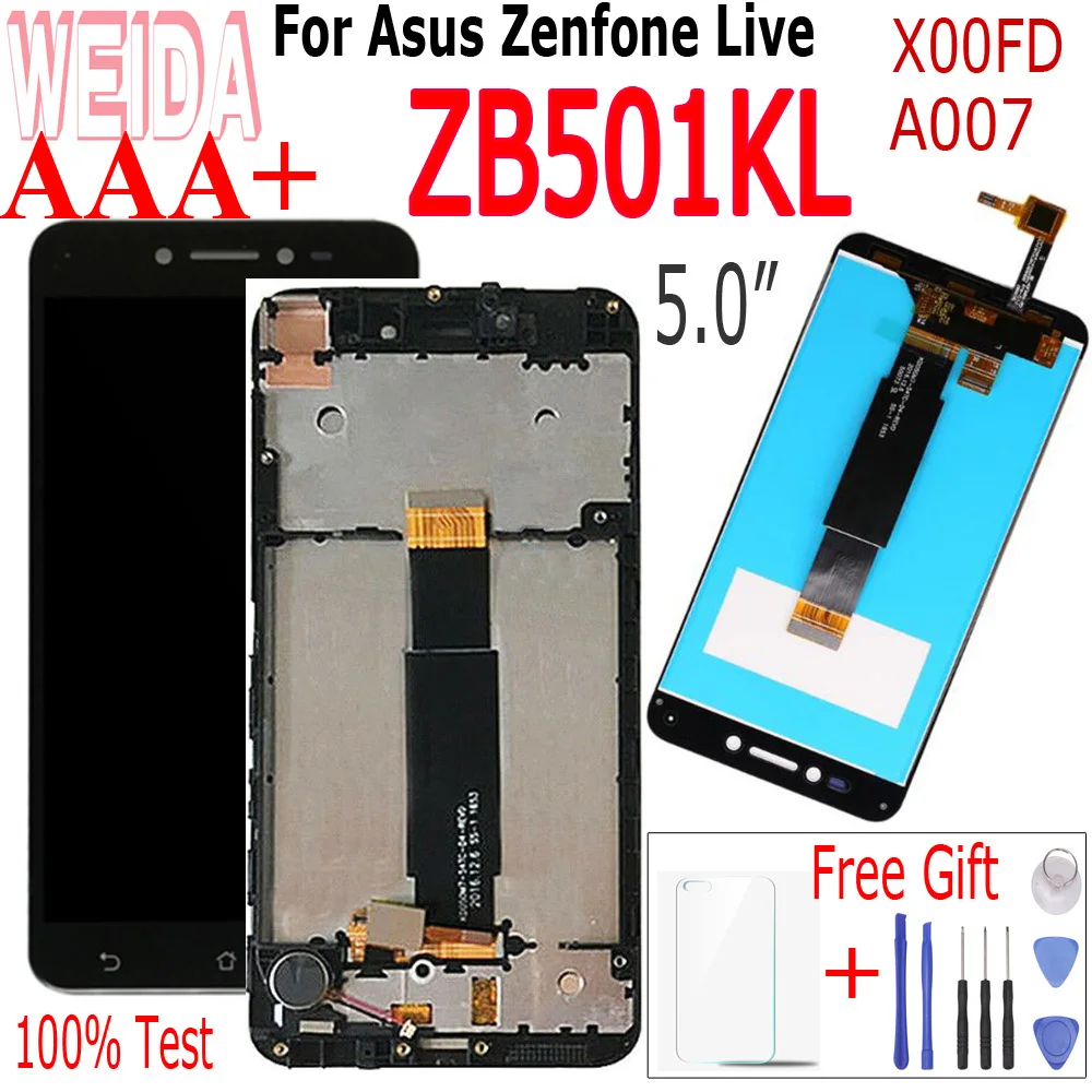 ЖК дисплей WEIDA 5 0 дюйма для Asus ZenFone Live ZB501KL X00FD A007 с рамкой и сенсорной панелью