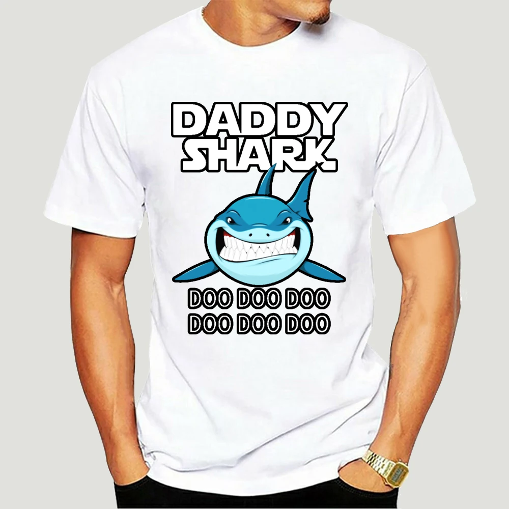 

Midnite Star Graphic Fathers Day Men T Shirt Daddy Shark T-Shirt Doo Father Gift Tee Shirt Cartoon Print Plus Size Tees Casual