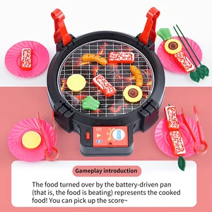 children play house cooking oven simulation grill toy electric barbecue cook kitchen bbq toy set education kitchen barbecue game free global shipping