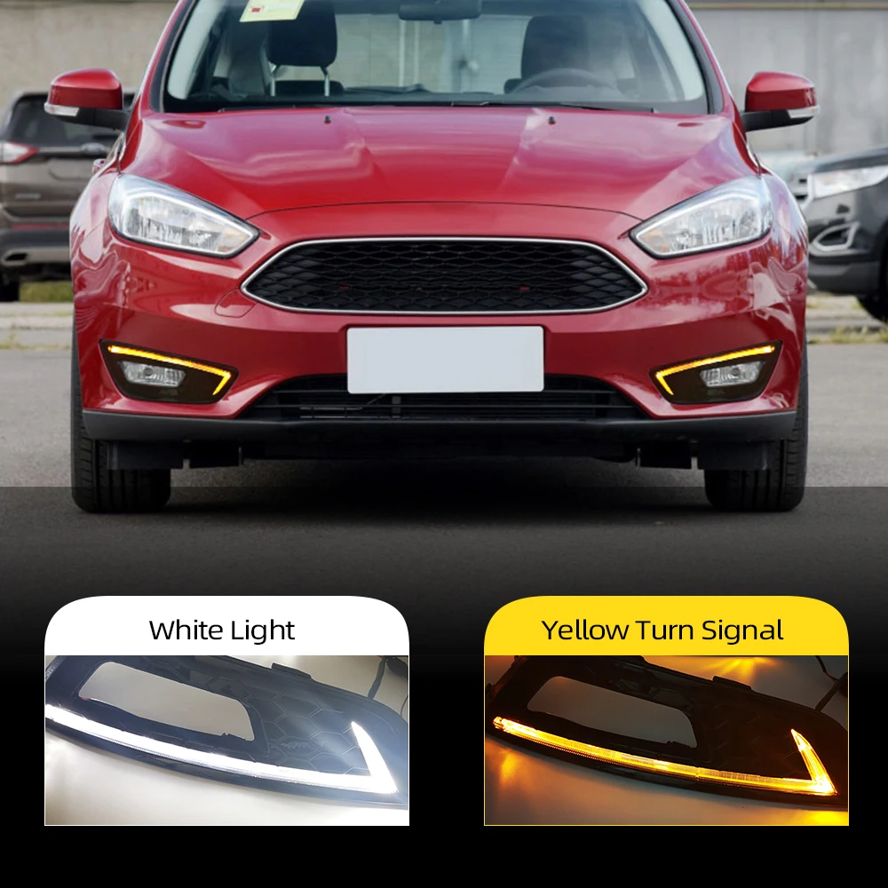 CSCSNL 2Pcs car styling For Ford Focus 4 2015 2016 2017 2018 LED DRL Daytime Running Lights Daylight Fog light waterproof |