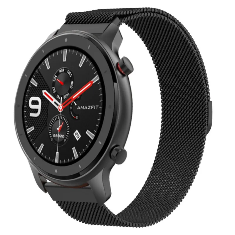 Миланский ремешок из нержавеющей стали для Xiaomi Amazfit GTR 42 мм 47 мм металлические умные часы ремешок для Huami Amazfit Bip PACE