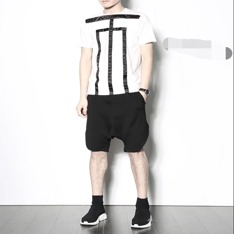 Men's Casual Shorts Sports Shorts Summer New Dark Elastic Waist Wing Shaped Stereo Cut Harlan Low Grade Shorts