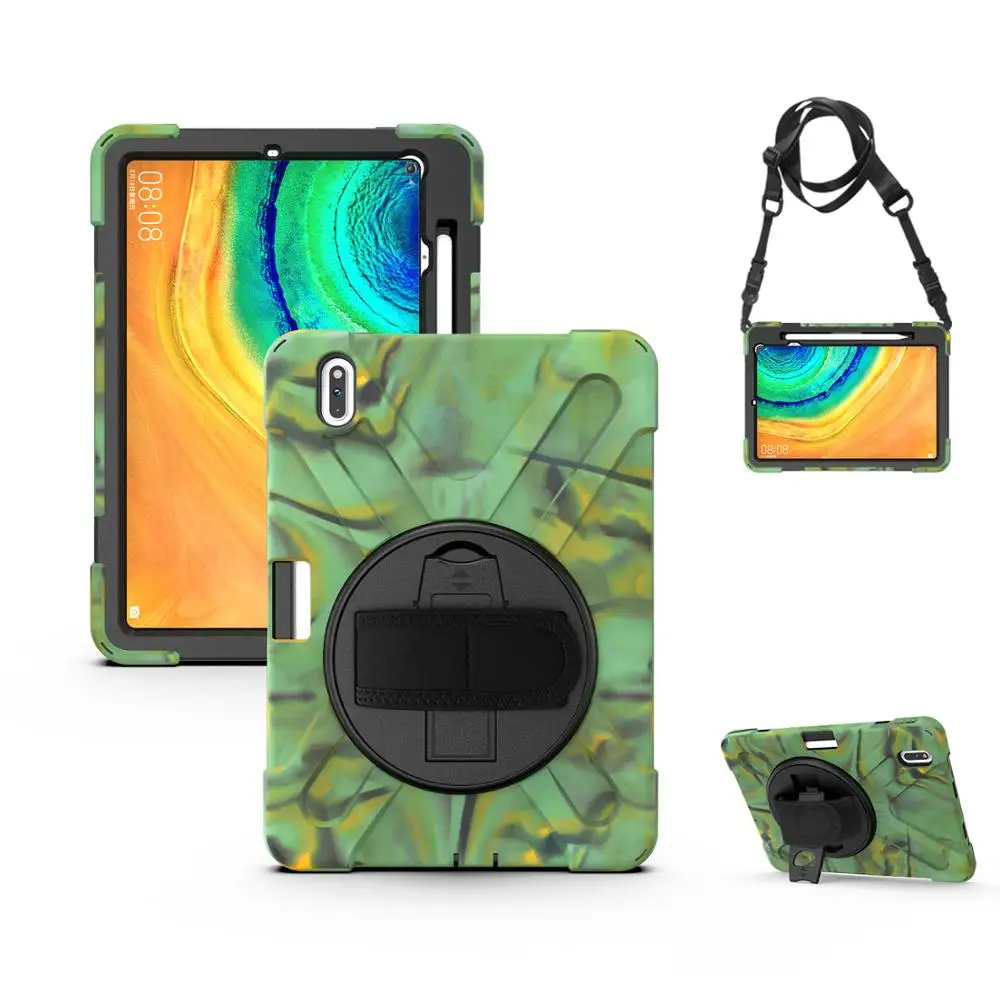 

Для Huawei MatePad Pro 5G 10,8 "2020/MatePad Pro 10,8" 2019 планшеты дети Безопасный противоударный Heavy Duty силиконовый ПК чехол с подставкой