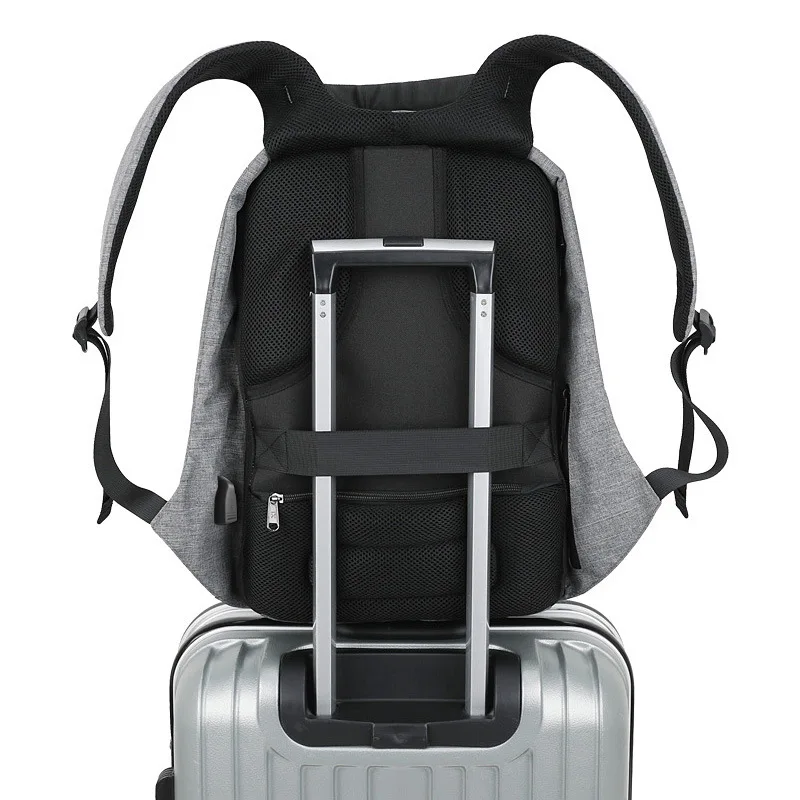 Рюкзак мужской для ноутбука 15 дюймов с USB-зарядкой и защитой от кражи | Автомобили