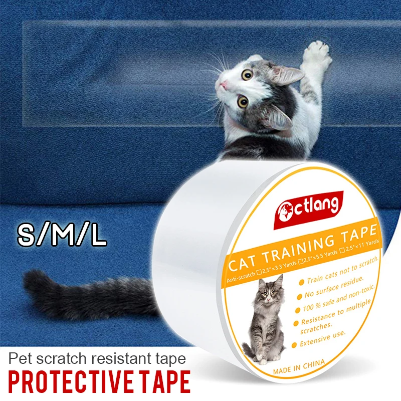 

1pc Cats Anti-Scratch Training Tape Sofa Guard Stickers Furniture Protector Durable Sticker Cats Training Tape
