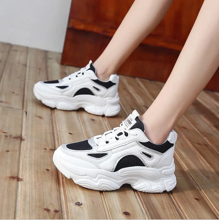 

OIMG Winter Casual Warm Inside Sneakers Women Spring Fashion Patchwork Sports Shoes Lady Sewing Lace-Up Running Tenis Feminino