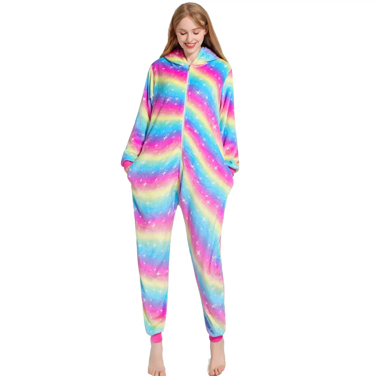 2020 Для Женщин Животного Пижама фланель для сна отдыха пижамы взрослых кигуруми