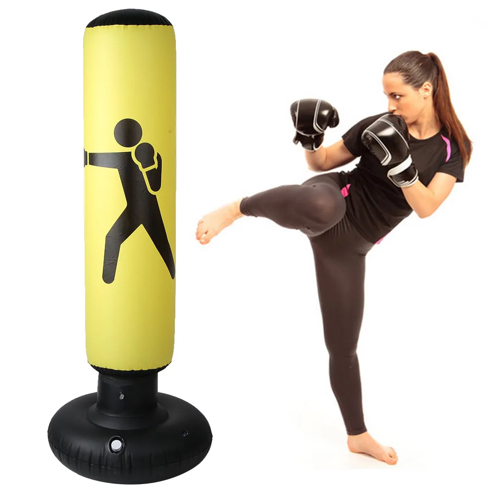 

160cm Inflatable Boxing Bag Adult Children Boxing Punch Kicking Sandbag PVC Inflatable Tumbler Gym Kids Boxing Training Target