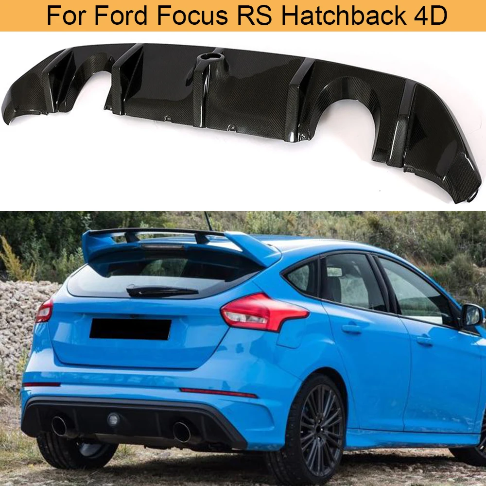 Карбоновый диффузор для заднего бампера автомобиля губа Ford Focus RS Hatchback 4 двери 2016
