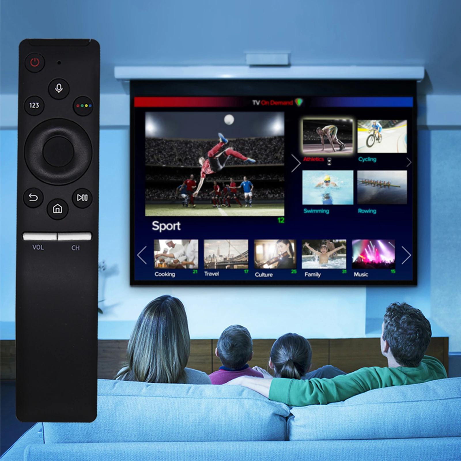 Пульт дистанционного управления 4K UHD HDTV и Smart TV голосовое управление