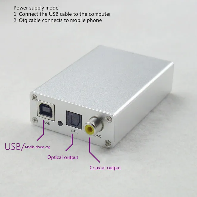 

Hifi Fever DAC Decoder USBOTG External Sound Card Amp Decoder Board to Fiber Coaxial SPDIF Output