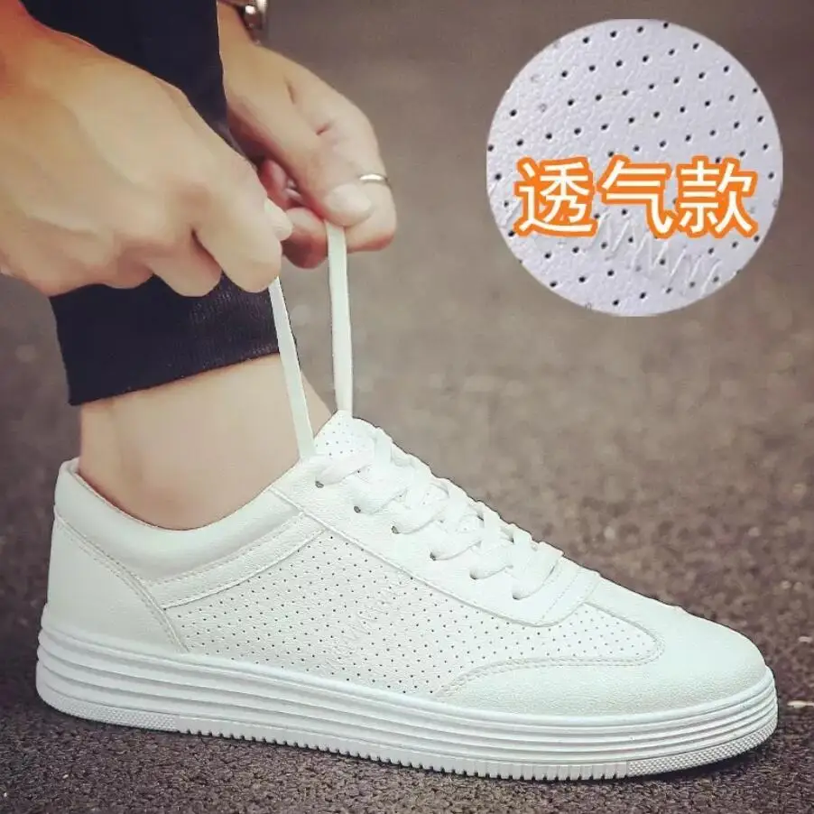 Мужские сетчатые кроссовки дышащие теннисные туфли на массивной подошве модная