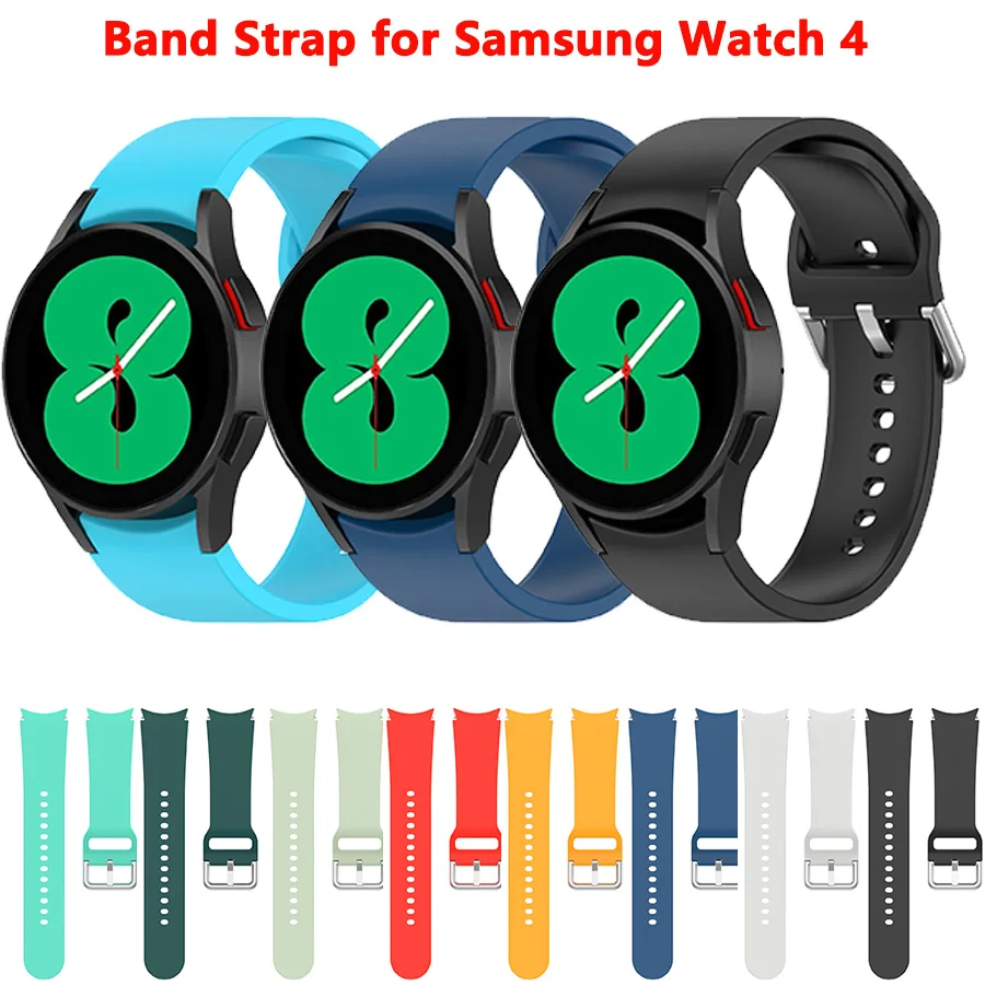 

Silicone Sport Strap For Samsung Galaxy Watch 4 Classic 42mm 46mm Bracelet 20mm Wrist Band For Galaxy Watch4 40mm 44mm Correa