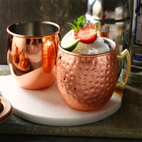 moscow mule mug moscow tweezers cup 600ml304 stainless steel hammer spot light body coated copper plated black cocktail glass