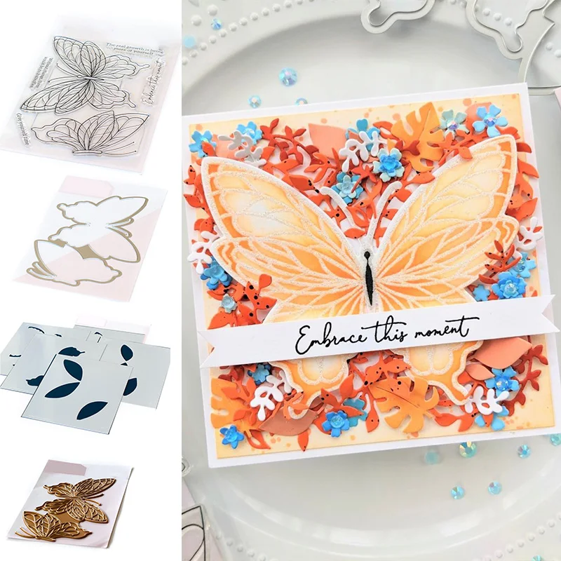 

Butterfly Animal Metal Cutting Dies and stamps DIY Scrapbooking Card Stencil Paper Cards Handmade Album Stamp Die Sheets