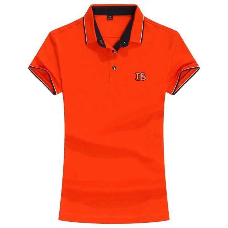 Модные рубашки-поло новинка летние женские с коротким рукавом