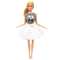 fashion 16 bjd clothes grey sleeveless shirt top white tutu skirt for barbie doll clothes outfits set 11 5 dolls accessories