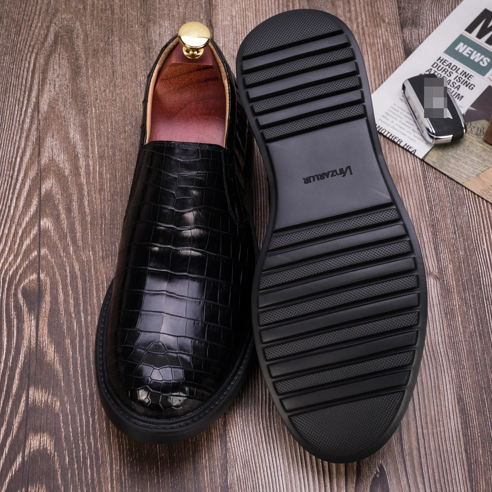 Crocodile Shoes Men Dress 100% Genuine Leather Brand Designer Party Wedding Luxury Men's Leisure Casual Formal Alligator | Обувь