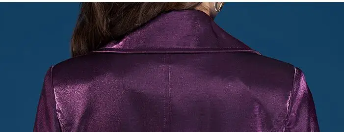 Spring Fall Fashion Women Single Breasted Sash Bow Purple Long Trench Coat Womens Overcoat Suit Collar Woman Windbreaker | Женская