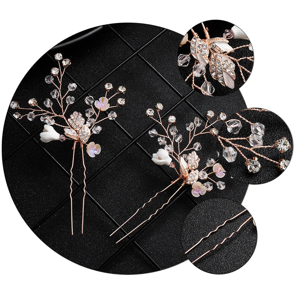 

1pc Shiny Bride Floral Hair Clip Lady Wedding Party Headdress Decoration